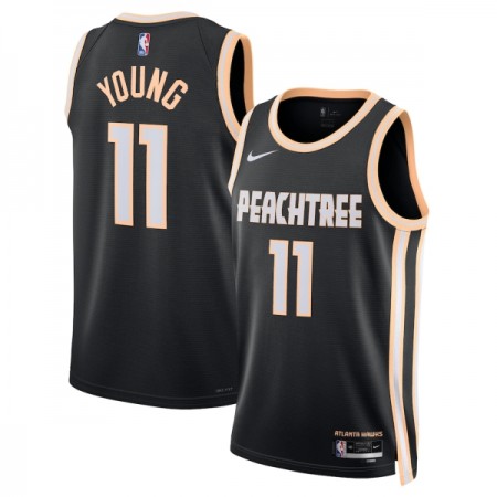Camiseta Hombre NBA Atlanta Hawks Trae Young 2025-26 Nike City Edition Negro Swingman